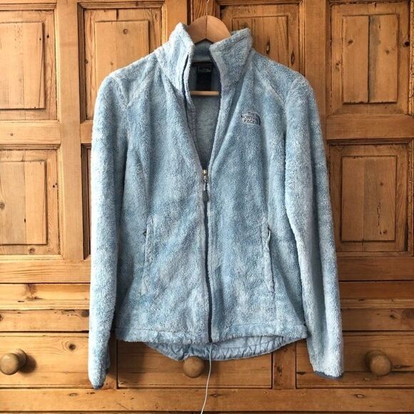 AS IS North Face XS Fuzzy Blue Sweater - Picture 1 of 9